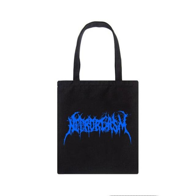 Geantă gotică pentru femei, geantă de pânză Harajuku y2k, întunecată, de mare capacitate, genți de umăr Ulzzang noi