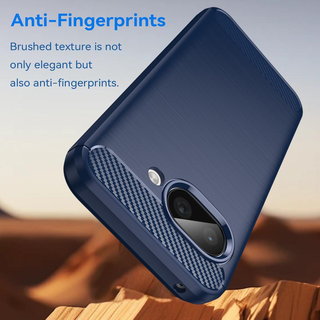 Pro Google Pixel 9a Pouzdro Textura karbonových vláken Broušený Odolný proti otiskům prstů Zadní kryt telefonu