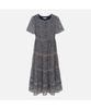 THURSDAY ISLAND Border Mix Square Neck Dress_T264Mop284W