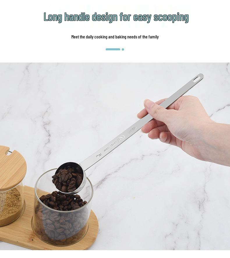 304 Stainless Steel Long Handle Coffee, Stirring, Dessert, and Measuring Spoon