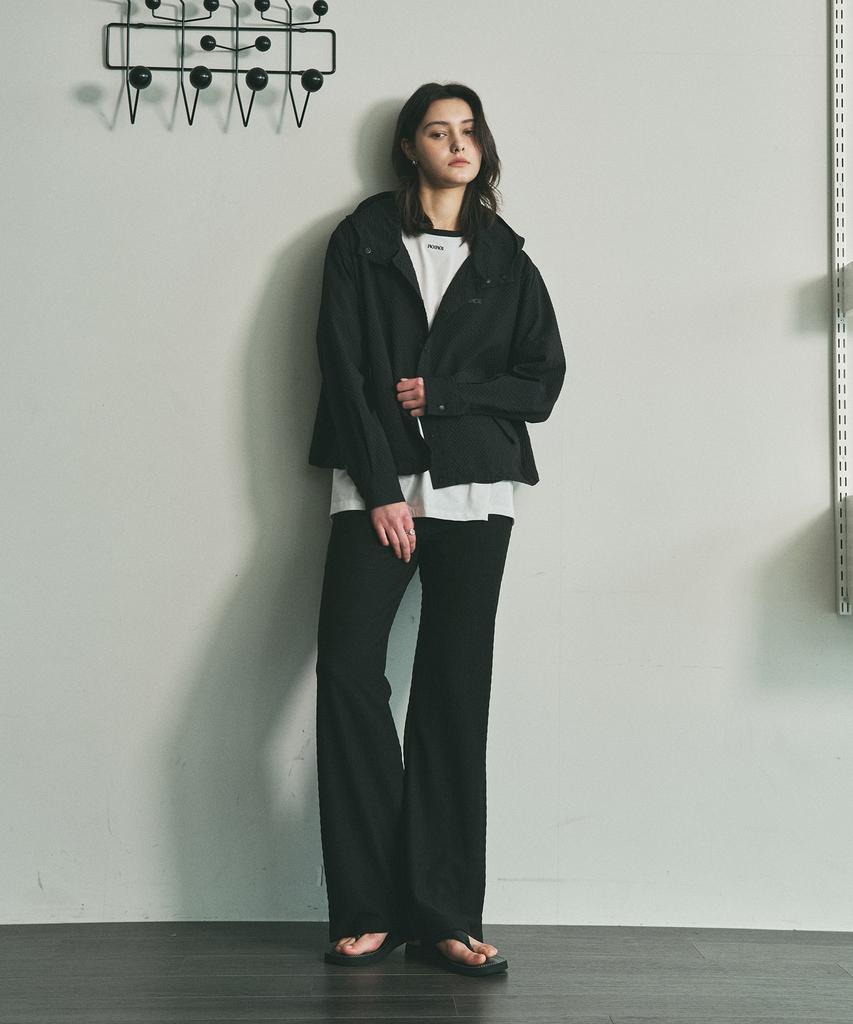 ROIROI Textured Flare Banding Pants - Black