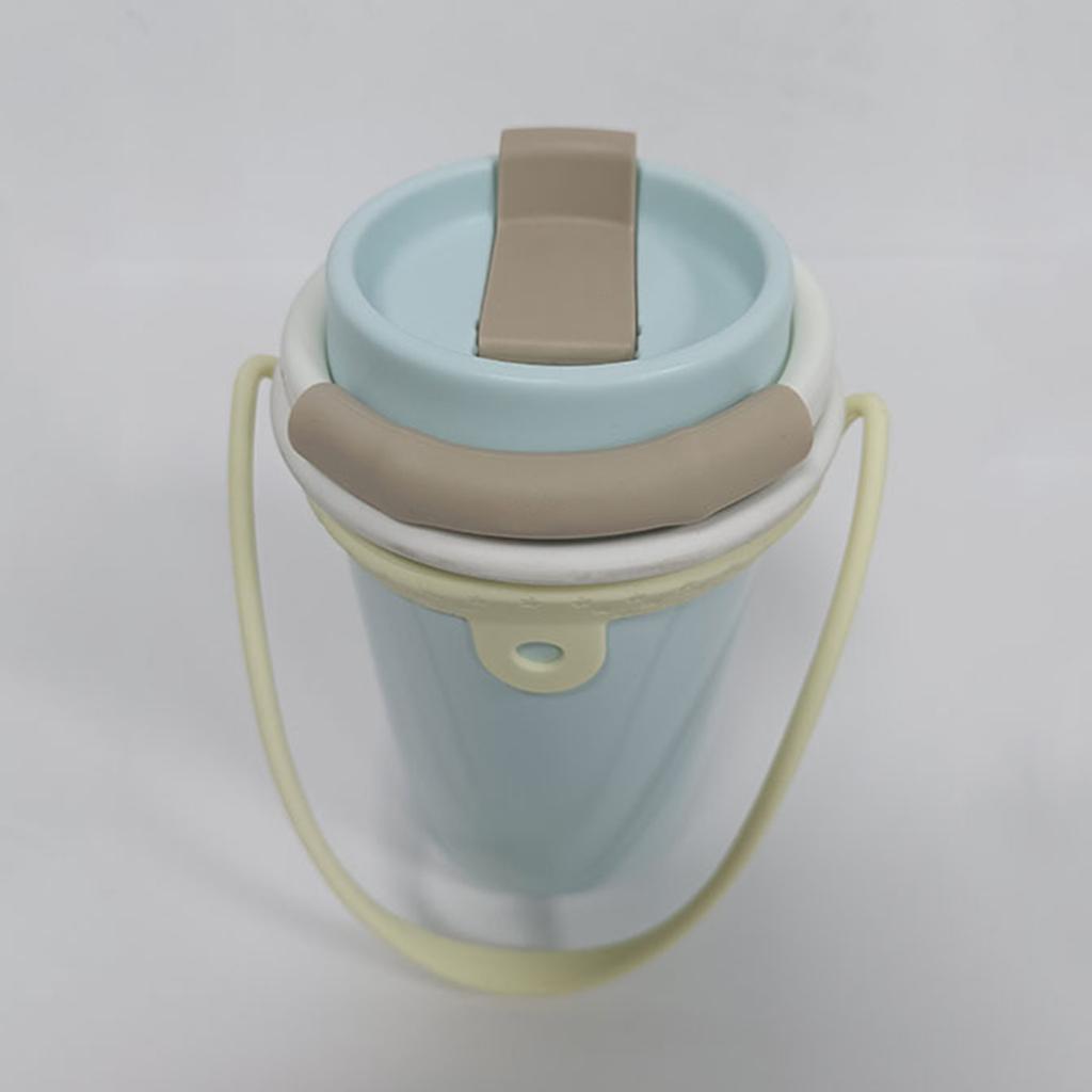 Silikon-Becherhülle, tragbarer Becherhalter, Silikon-Wasserflaschengriff, tragbarer, auslaufsicherer Becher, Seilteil, Silikontextur