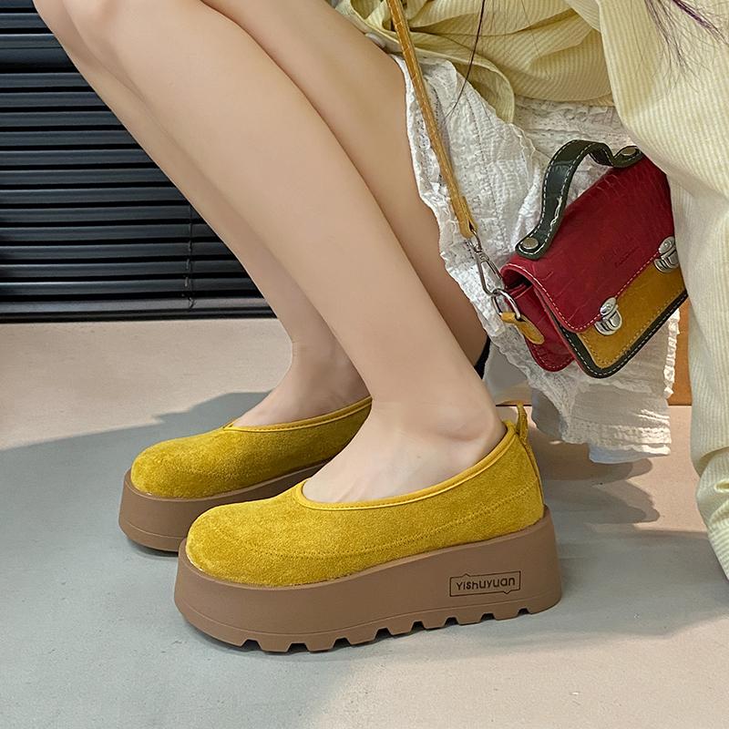 Thick-Soled Women's Platform Loafers Women  Loafers Casual High Heels Sneakers Shoes