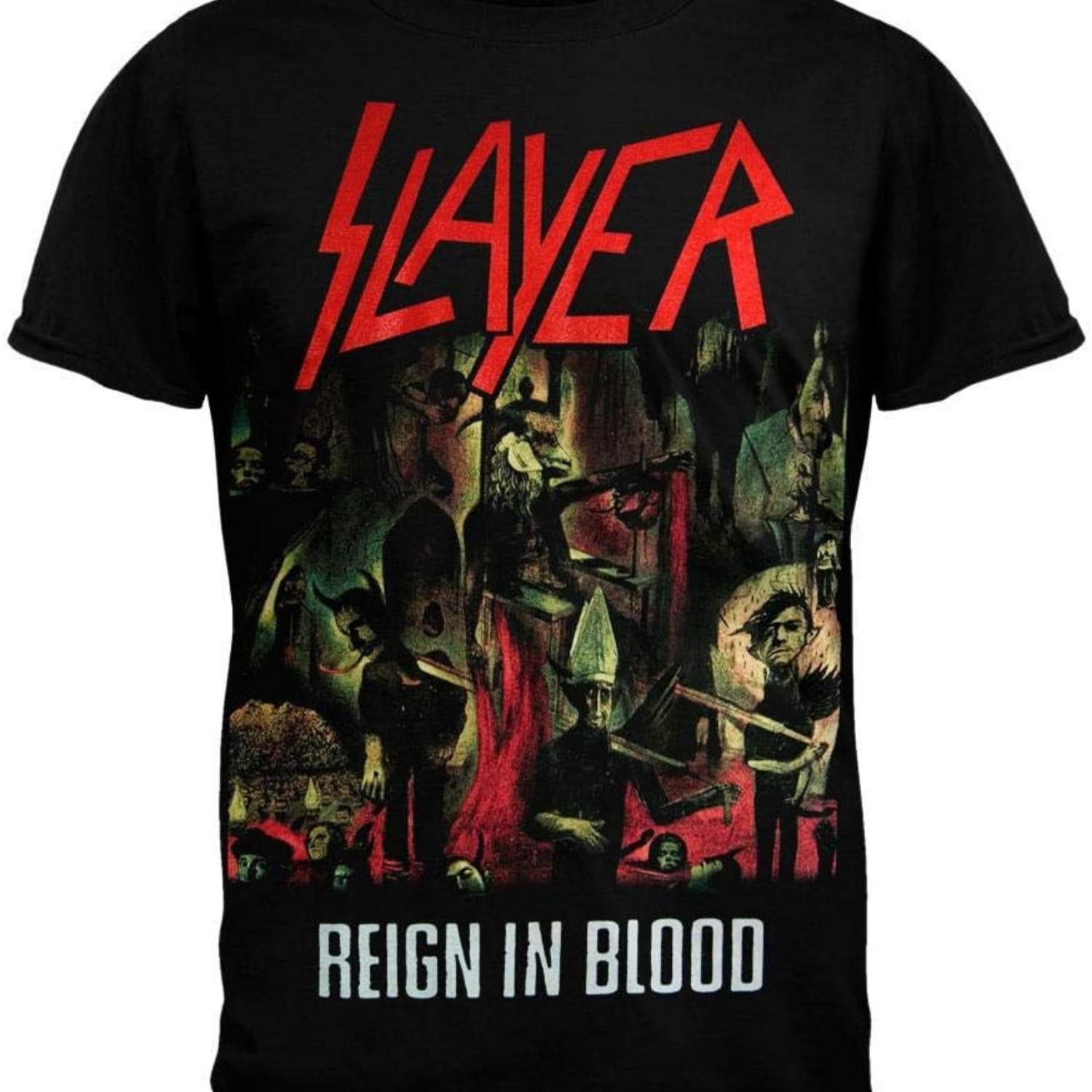 

BIONUO Slayer- Reign In Blood Футболка Размер L, Черная M чёрный