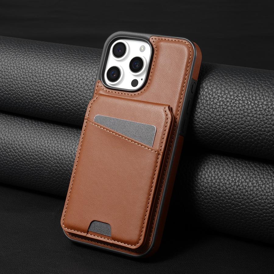 Odnímatelné magnetické bezdrátové nabíjecí pouzdro na telefon 2 v 1 | Ultratenký design se slotem pro kartu a nastavitelným stojanem | Rychlé nabíjení pro iPhone Samsung