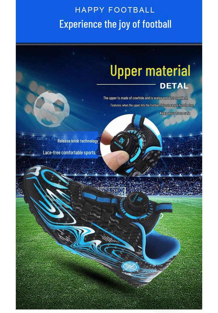 New Arrival Children's Low-Top Football Shoes with Long & Short Spikes for Teen Training & Competition
