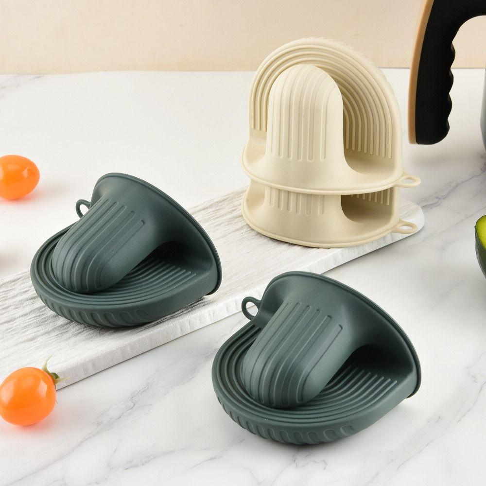 Thickened Silicone Oven Mitts Non Slip Baking Gloves Kitchen Pinch Mittens  Microwave Ovens