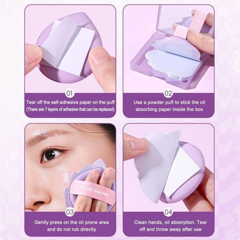 Oil Control Blotting Paper Sheets 100 Pack Facial Makeup Shine Absorbing Easy To Carry For Parties And Work