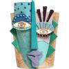 New Mayan Creative Abstract Face Colorful Flower Pot Resin Miniature Model for Garden Outdoor Plants
