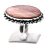 Rhodochrosite Natural Gemstone Antique Silver Plated Ring US Size-6 R5283