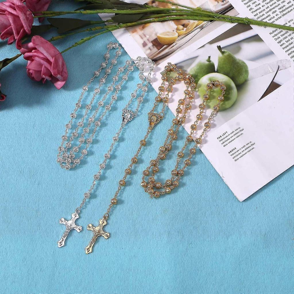 For Cross Necklace Religious Pendant Crucifix Necklace Faith Jewelry 19.68in Cha