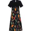 Elegant Summer Plus-Size Printed Dress for Stylish Middle-Aged Women