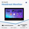 Android System 8Core 2G+32G Car Headrest Touch Screen Monitor Rear Seat Player Support HDMI AV USB Mirror Link Display FM Stereo