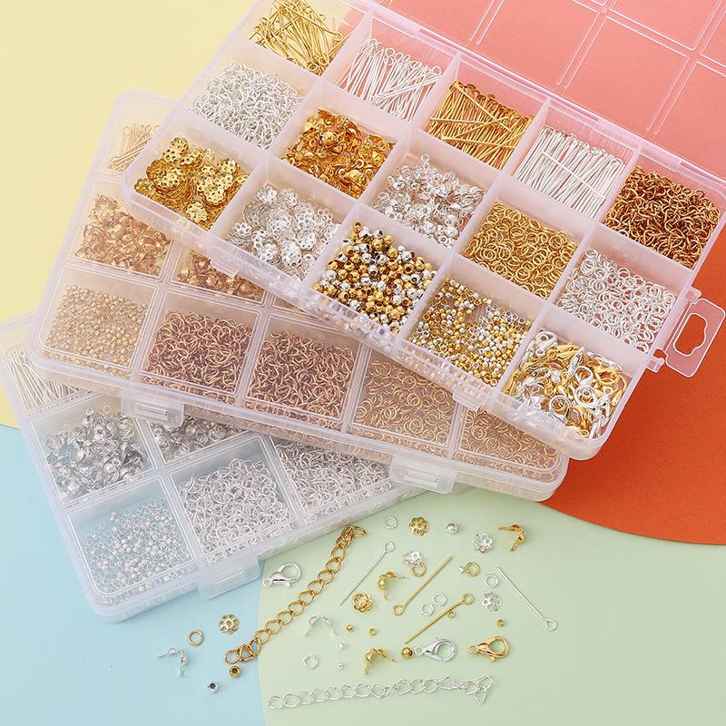 15 Grid Open Loop Closed Loop Diy Jewelry Basic Accessories Set Box Handmade Earrings Bracelet Necklace Material