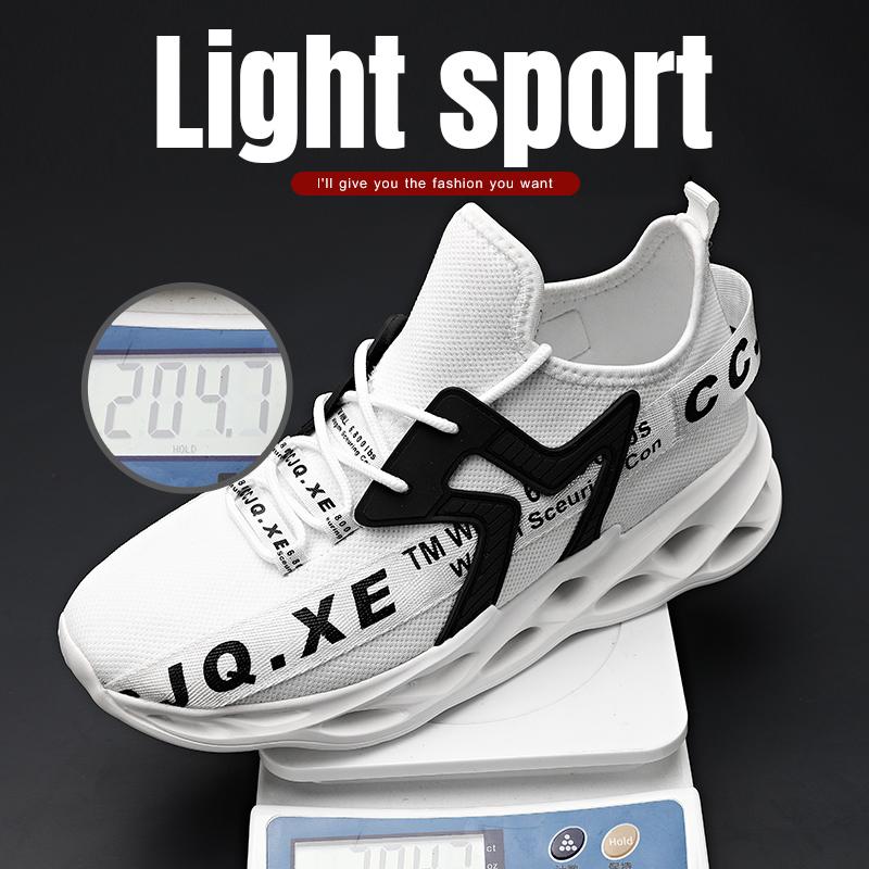 Мужская обувь Cawual Кроссовки Дышащая спортивная обувь Нескользящая 44 чёрный — фото 7