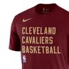Nike Cleveland Cavaliers 23-24 Season Letter Print Knit Training Crew Neck Short Sleeve T-Shirt Men Tops Red FJ0172-677