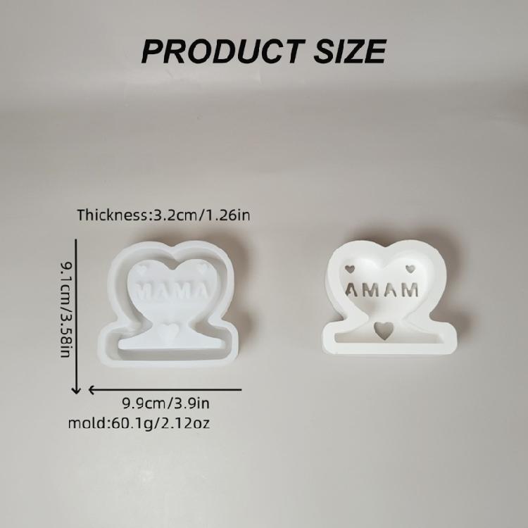 Heart Silicone Candle Holder Molds Epoxy Resin Molds for Tealight Holder Home Decoration Mothers Day Silicone Mould