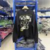 Mens Oversized Streetwear Hoodie No Cap Distressed Washed Cotton Graphic Sweatshirt Fall