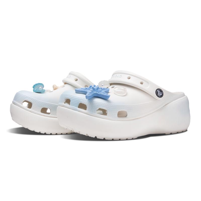Crocs Sea Salt Milk Foam EVA Simple and Atmospheric Hole Shoes Unisex White