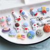 10Pcs New Cute Resin Mini Cartoon Rocket Astro Planet Series Flat Back Manicure Parts Embellishments For Hair Bows Accessories