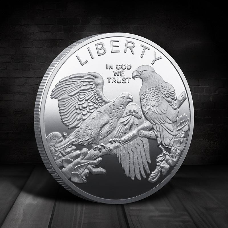 Souvenir Coin American Eagle of Liberty Commemorative Coin Double Eagle Lucky Gold Silver Coin Commemorative Medal