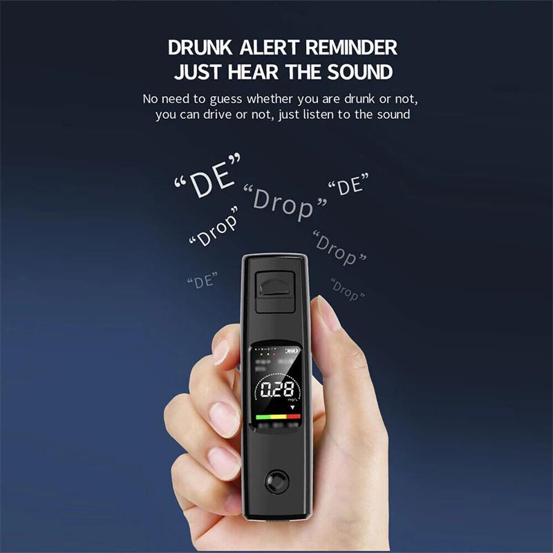 Alcohol Tester Professional High Sensitivity Breathalyzer Non-Contact Alcoholometer Type-C Charging Portable Breathalyzer