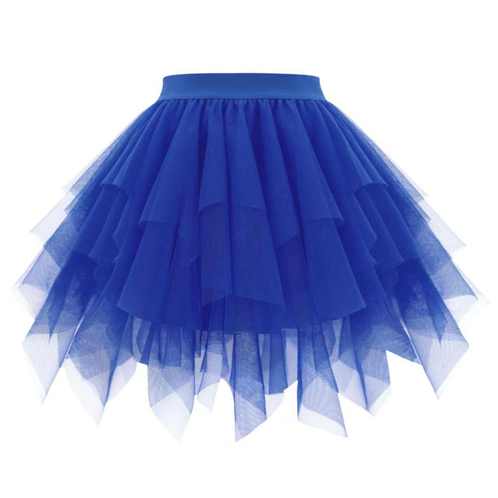 Women's Fluffy Mesh Ruffle Skirt - Short Princess Style