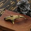 Detailed Shark Figurine Copper Shark Figurine for Enhancing Homes Aesthetics and Collector Showcases Desk Decoration