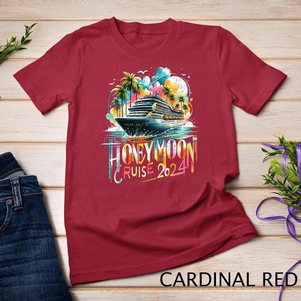 Happy Honeymoon Cruise 2024 Wedding Honeymoon Matching Gifts Unisex T-shirt 2 S