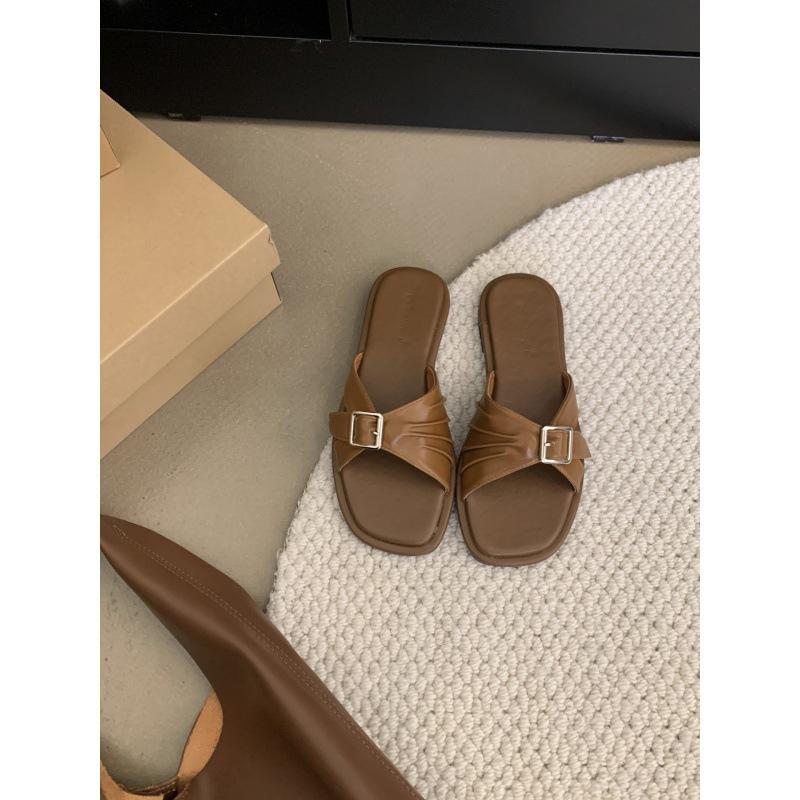 

Spring and autumn new slippers cross-shaped open-toe breathable vacation casual cool slippers women s shoes 40-41 (one size smaller)
