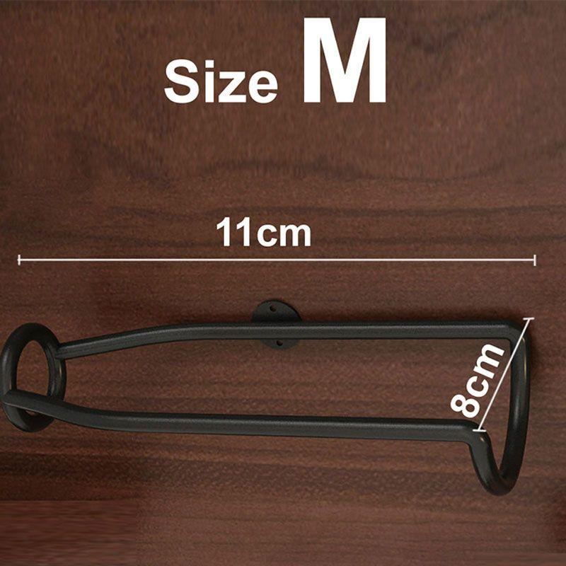 Wall-Mounted Bar Wine Rack Holder Accessories Display Iron Metal Support Shelf