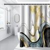 Abstract Marble Shower Curtain Gold Black Luxury Shower Curtain for Bathroom Set Modern Watercolor Texture Ink Painting Luxury