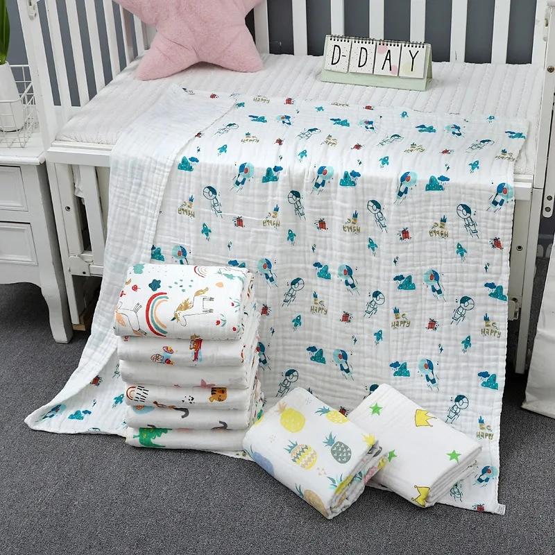 Multi-Use Baby & Kids Blanket - Four-Layer Gauze Cotton Bath Towel Absorbent Bathing Robe & Newborn Swaddle Wrap for All Needs