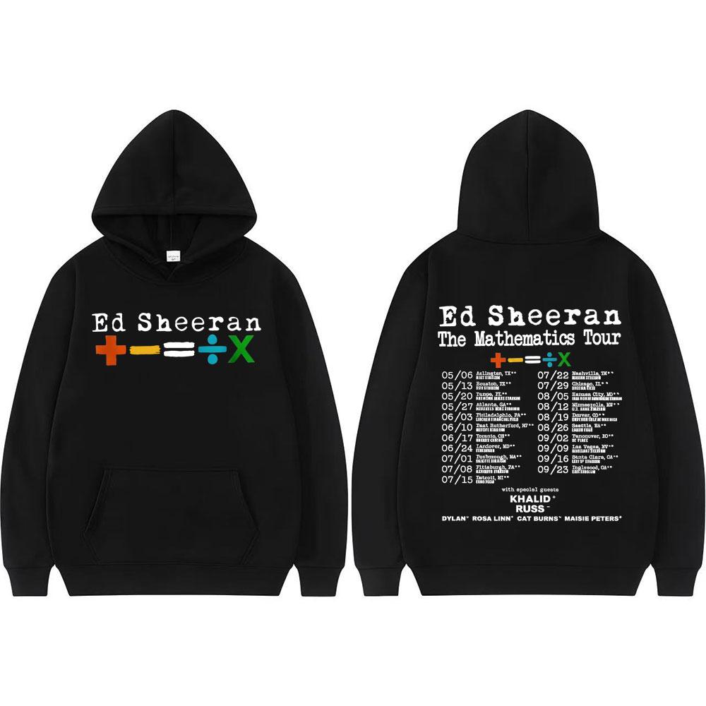 Ed Sheeran Mathematics Tour Hoodie Graphic Men Vintage 90s Hip Hop High Quality Hoodie Long Sleeve Loose Hoodie