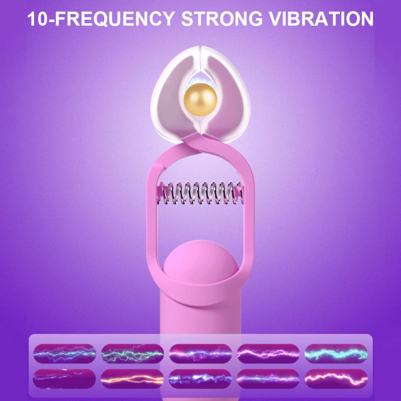 10 Speed Vibrating Nipple Clamp Vibrator for Women Breast Massage Fetish To Breast Labia Clip Stimulation Massager Bdsm Bondage