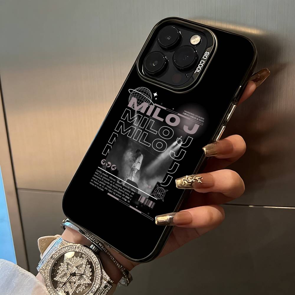 Top Gen Z artist Singer M-Milo Phone Case For iPhone 17,16,15,14,13,12,11 Plus Pro Max Colored Silver Phone Case