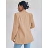 Women's Elegant Solid Color Long Sleeved Single Breasted Sports Jacket - Loose Fit, Classic Silhouette, High-quality Stitching