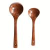 1 Piece Wooden Soup Spoon Non-stick Cooking Spoon, Anti Scalding Soup Spoon Long Handle Wooden Spoon Suitable for Soup and Rice