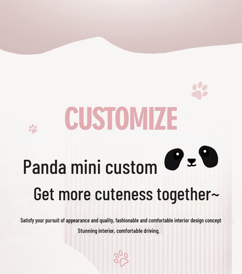 2023 Cute Panda Mini Car Seat Cushion – 120km Model, Full Surround Cartoon Leather Cover