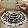 Light Luxury Carpets for Living Room Thick Plush Study Floor Mat Cream Style Bedroom Decor Round Carpet Fluffy Soft Bedside Rug