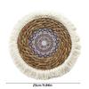 Individualisierte Rattan-Wanddekorationen Einzigartiger runder Wandbehang aus Grasgeflecht