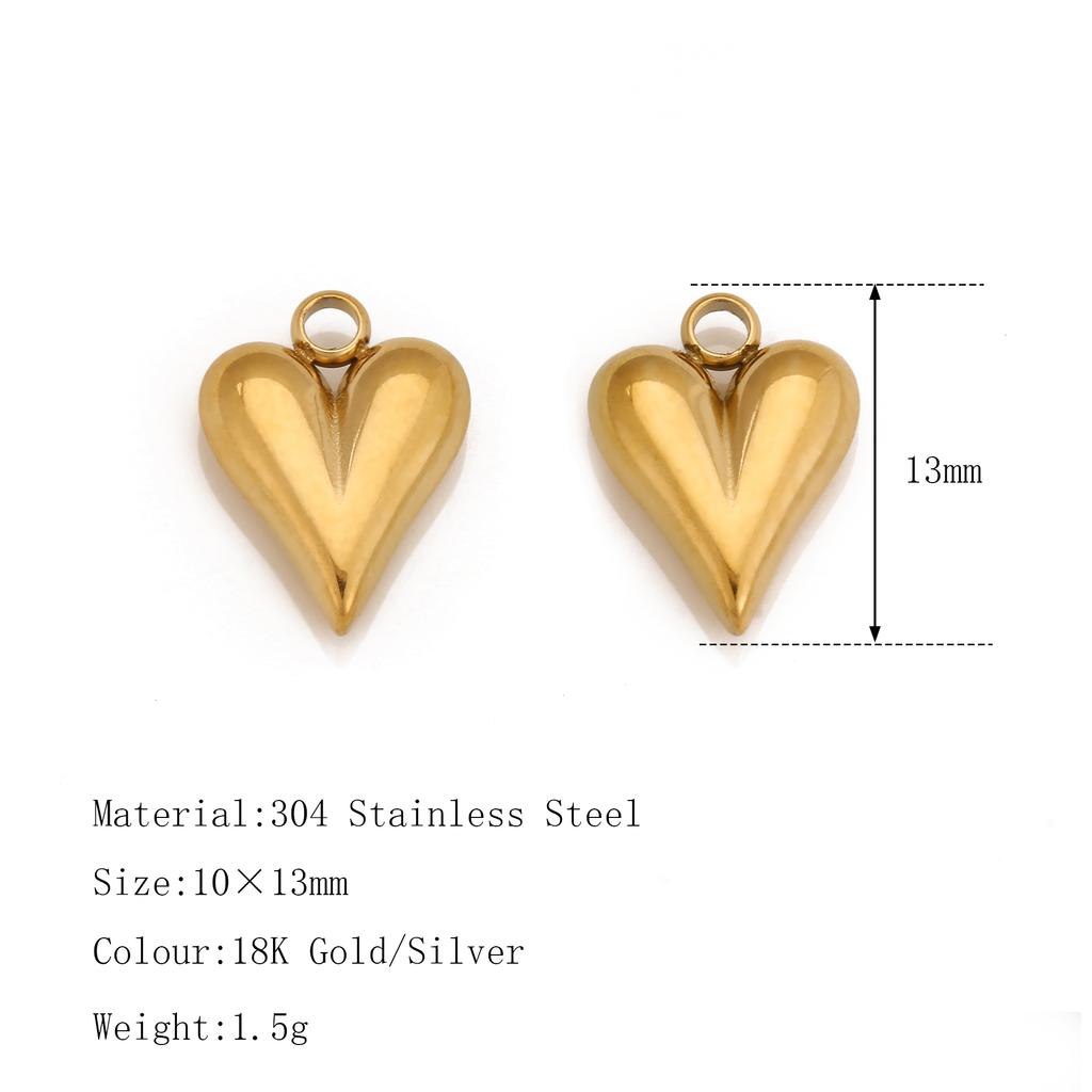 3Pcs Cute Small Bear/Luckly Clover/Heart/Sun Flower Charms PVD Plated Gold Pendants DIY Necklace Bracelet Earring Jewelry Making