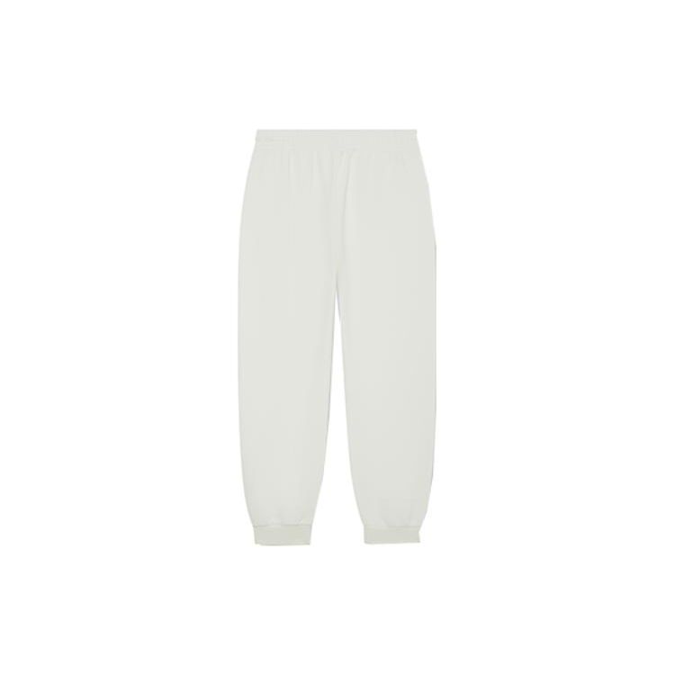 Li Ning Vital Series Solid Color Mid Waist Tapered Knit Sports Pants Unisex Pants Off-White AKLT683-3