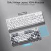 Redragon K655 Wired Mechanical Gaming Keyboard 78 Keys Hot Swap Mechanical Keyboard with Aluminum Cover Board Upgraded Socket and Onboard Keys Quiet