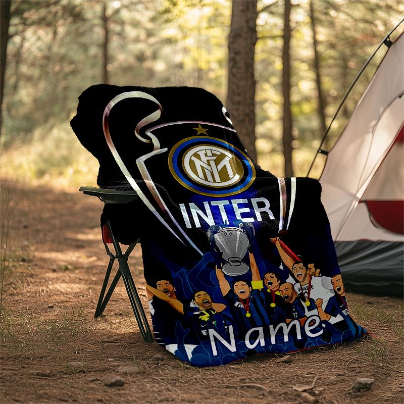 Personalized Custom Name Blanket - Inter Milan Print Design,Blanket for Sofa,Bed,Travel,Camping - Soft and Warm, Great Gift