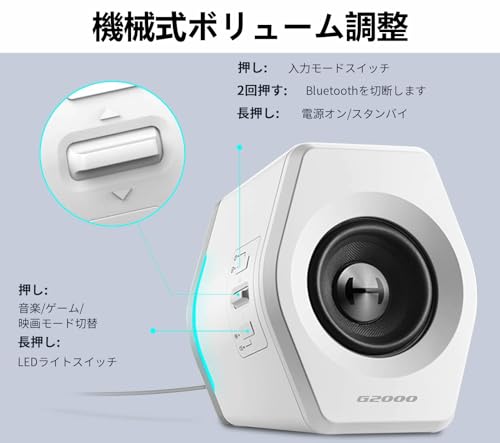 Edifier G2000 32W RGB 2.0ch PC Gaming Speakers, Compact Design with High Sound Quality | Compatible with PS5 Pro/PS5/PS4/Switch 2/Switch and Other Con