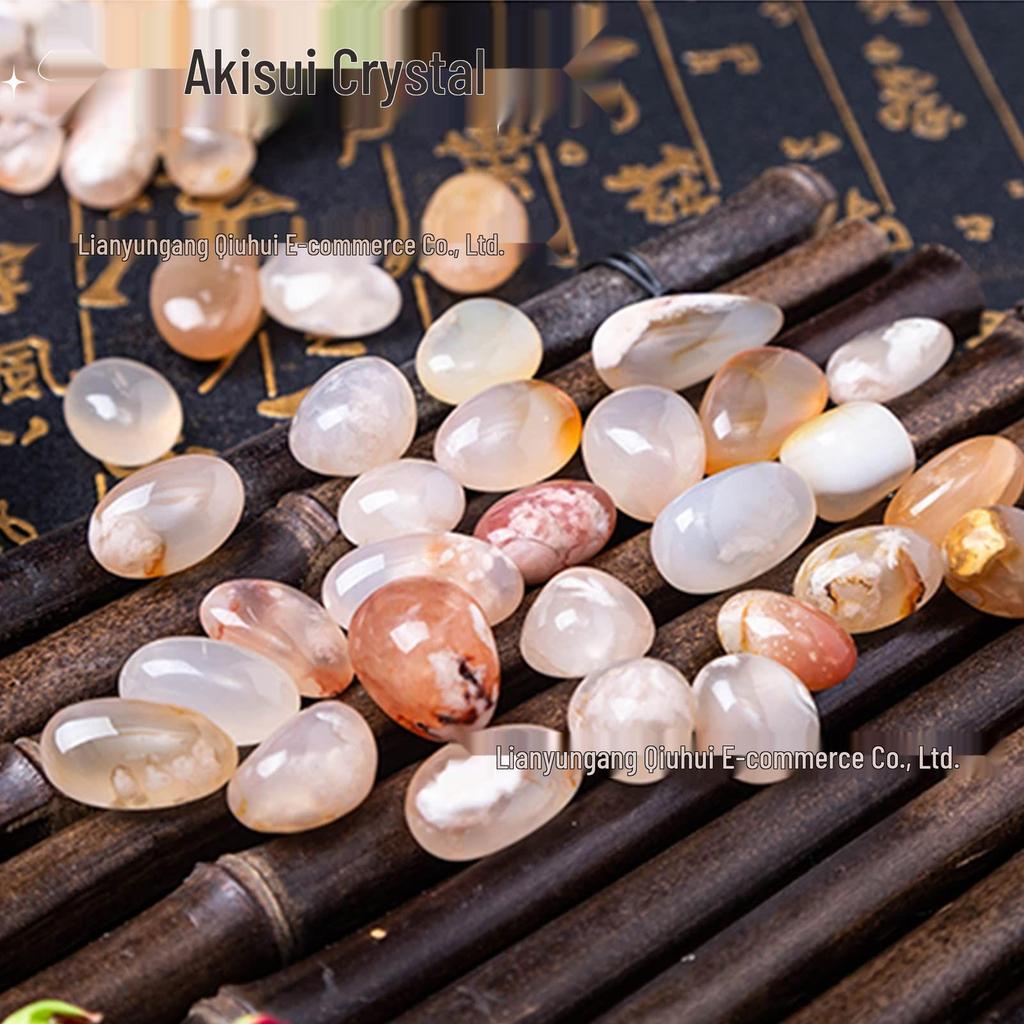 Cherry Blossom Agate Pebble for Fish Tank, Flower Pot, & Hydroponics Decor