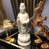 Chinese Buddhist Guanyin Statuette  Natural Material Hand-carved Art Crafts Home Decoration Feng Shui Guanyin Bodhisattva