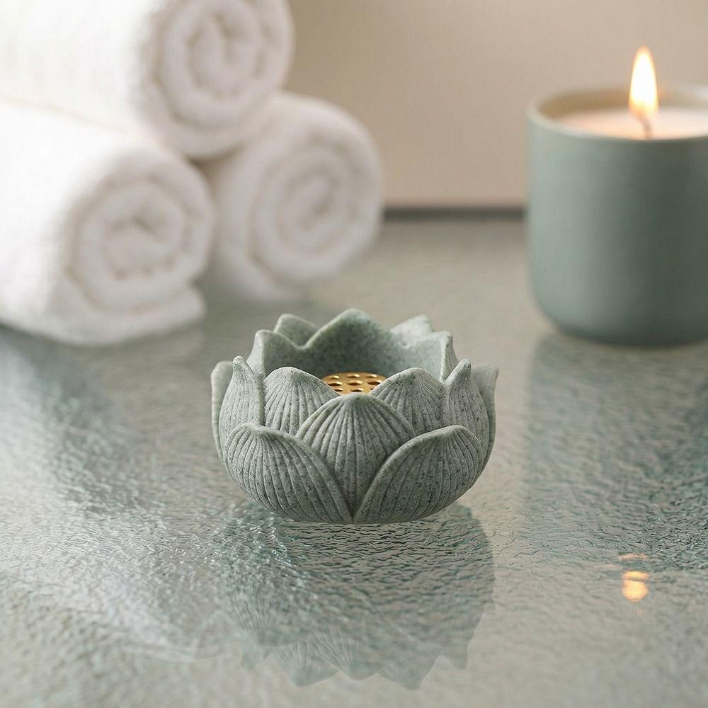 Lotus Shape Incense Stick Burner Flat Bottom Ash Catcher Incense Burning Tray  Home Fragrance
