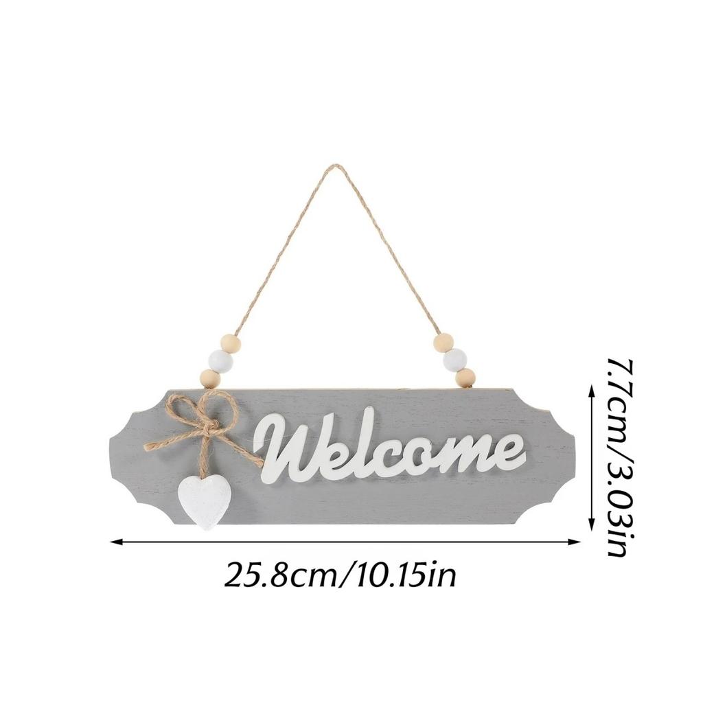 1pc Welcome Sign For Wall Wood Welcome Sign Home Decor English Letter Design Wall Sign Decor Holiday Hotels Ornament All Season